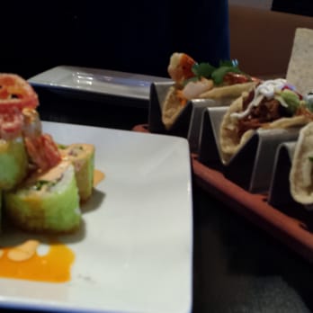 Tokio Pub - Pork, shrimp and steak tacos. Spicy tuna roll. Very tasty. - Japanese Near Me - Schaumburg, Illinois Tokio Pub - Pork, shrimp and steak tacos. Spicy tuna roll. Very tasty. - Japanese Near Me - Schaumburg, Illinois