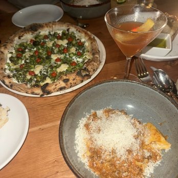Louie - Broccolini, Ricotta, Lemon, Calabrian Chili Peppardelle Bolognese, Parmigiano Reggiano - Italian Near Me - Clayton, Missouri
