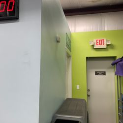 Anytime Fitness - Mounted Way too high! Should of read the installation instructions.