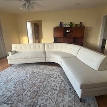 Hillcrest Upholstery - AFTER: Finished Masterpiece (from the right side) - Furniture Reupholstery Near Me - San Diego, California Hillcrest Upholstery - AFTER: Finished Masterpiece (from the right side) - Furniture Reupholstery Near Me - San Diego, California