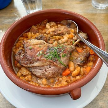 Chez Philippe - Duck Cassoulet = Fantastic! Duck and beans are so tender and flavored well! - French Near Me - Los Gatos, California