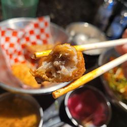 Beef dumplings inside