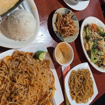Thai Palace and Sushi - Pad Thai, happy family, egg drop, and Tim kha khai. - Thai Near Me - Ozark, Missouri Thai Palace and Sushi - Pad Thai, happy family, egg drop, and Tim kha khai. - Thai Near Me - Ozark, Missouri