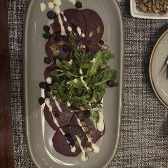 Plas Food and Drink - Smoked Beet Carpaccio - New American Near Me - Columbus, Ohio