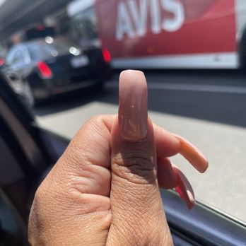 Nails Today - Here you can see that the sides of the nail are very uneven it looks warped, and lumpy - Nail Salons Near Me - Las Vegas, Nevada
