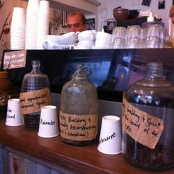 Kinfolk - Pop a coffee bean in a project jar and help determine where profits go.