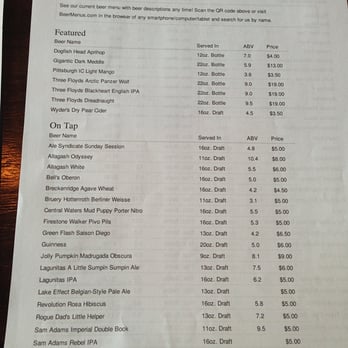 Warren's Ale House - Draft beer list - New American Near Me - Wheaton, Illinois Warren's Ale House - Draft beer list - New American Near Me - Wheaton, Illinois