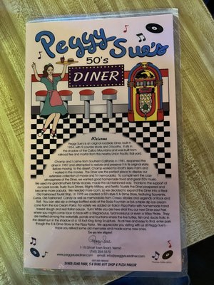 Menu photo 2 Peggy Sue's 50's Diner Yermo, CA