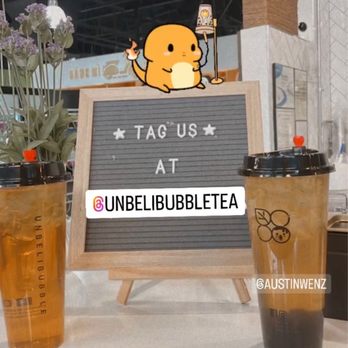 Unbelibubble - Photo I posted online. Peach Oolong Tea (left) and Lychee Green Tea (right). - Bubble Tea Near Me - Atlanta, Georgia