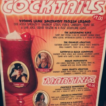 Lips - Some of their cocktails and included the prices! - Bars Near Me - San Diego, California
