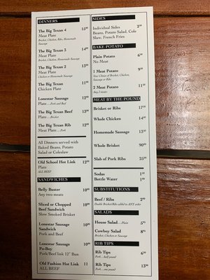 Menu photo 6 Lonestar Sausage & BBQ Houston, TX Menu photo 6 Lonestar Sausage & BBQ Houston, TX
