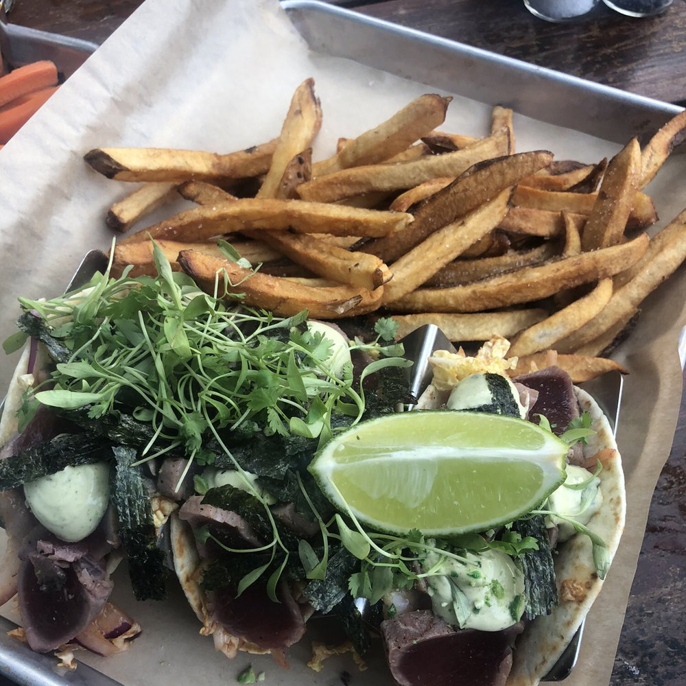 Dogfish Head Brewings & Eats - Ahi tuna tacos - American Near Me - Rehoboth Beach, Delaware Dogfish Head Brewings & Eats - Ahi tuna tacos - American Near Me - Rehoboth Beach, Delaware