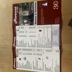 Havanna - Speisekarte
