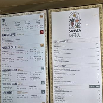 Sahara Coffee - Menu - Coffee & Tea Near Me - Phoenix, Arizona