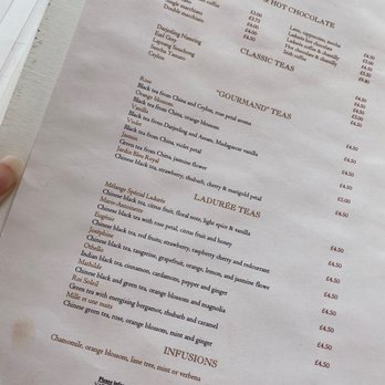 Ladurée - Menu, drinks (teas and hot chocolate) - Bakeries Near Me - London, XGL Ladurée - Menu, drinks (teas and hot chocolate) - Bakeries Near Me - London, XGL