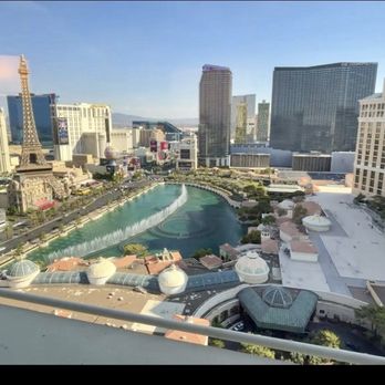 Caesars Palace - Bellagio Fountain and Strip view from Augustus Tower Room. - Hotels Near Me - Las Vegas, Nevada Caesars Palace - Bellagio Fountain and Strip view from Augustus Tower Room. - Hotels Near Me - Las Vegas, Nevada