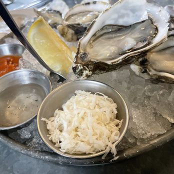 Taylor Shellfish Oyster Bar - Oysters with fresh shredded horseradish! - Seafood Near Me - Seattle, Washington Taylor Shellfish Oyster Bar - Oysters with fresh shredded horseradish! - Seafood Near Me - Seattle, Washington