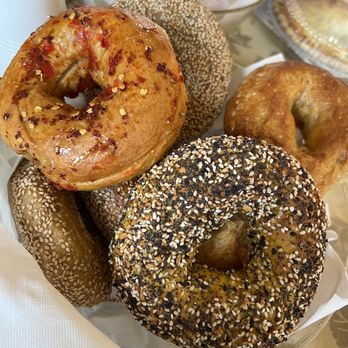 Grandpa's Bagels - A moment for this gorgeous Egg everything plain sesame and Calabrian hot honey bagel spread - Bagels Near Me - Marlboro, New Jersey Grandpa's Bagels - A moment for this gorgeous Egg everything plain sesame and Calabrian hot honey bagel spread - Bagels Near Me - Marlboro, New Jersey