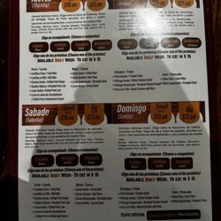 Parador Caleno - Menu