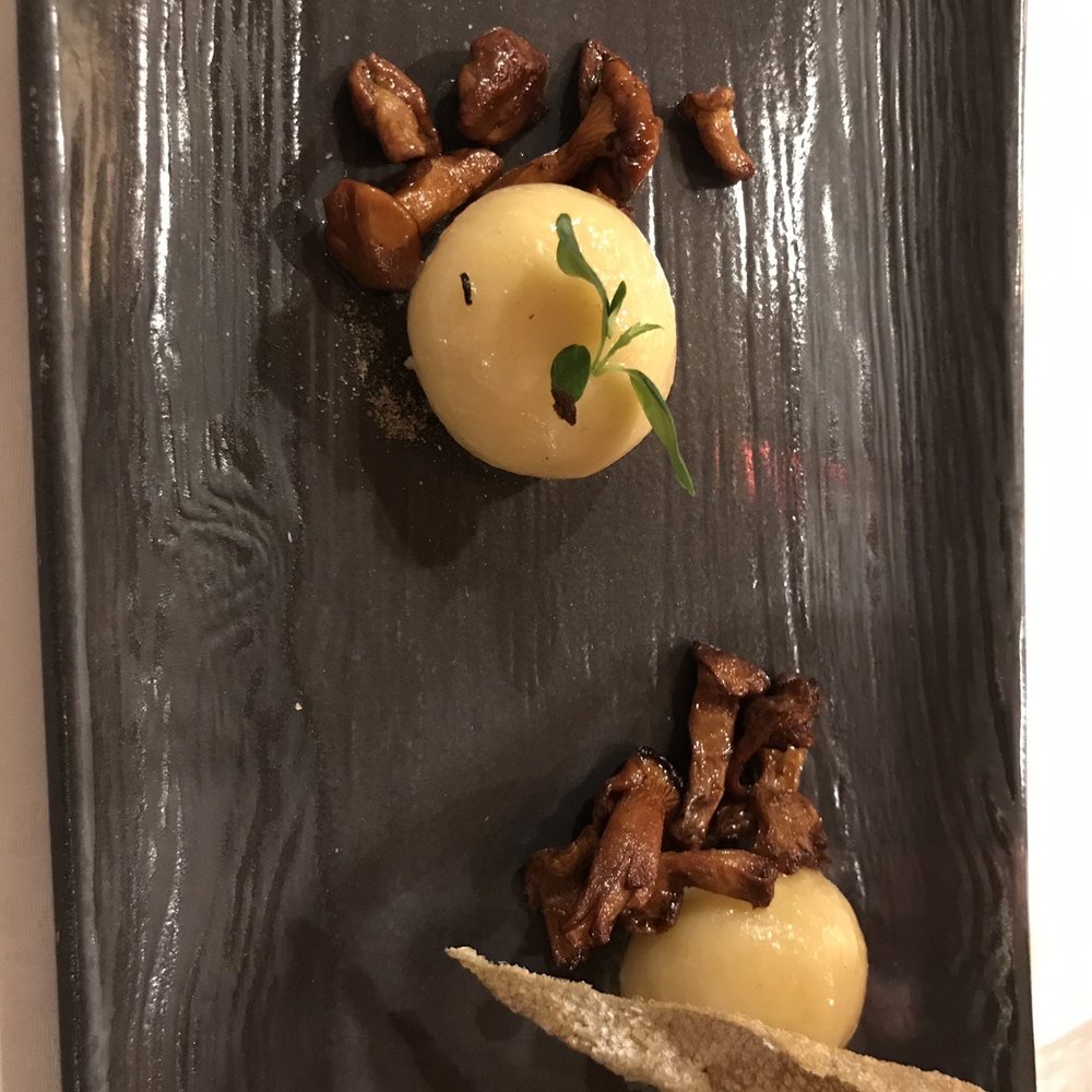 Tivoli - Potato gnocchi with cod, caper powder and mushrooms - Italian Near Me - Cortina D'ampezzo, BL Tivoli - Potato gnocchi with cod, caper powder and mushrooms - Italian Near Me - Cortina D'ampezzo, BL