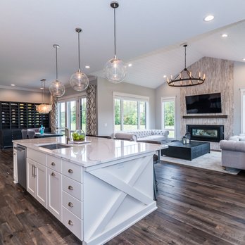 Excel Homes - a large kitchen with a center island - General Contractors Near Me - Rochester, Minnesota Excel Homes - a large kitchen with a center island - General Contractors Near Me - Rochester, Minnesota