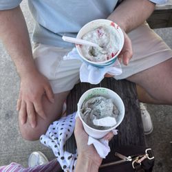 Dairy free mint Oreo blizzard