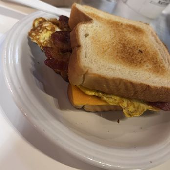 Pour@322 - Breakfast sandwich on Texas toast. You can do bacon or ham - Coffee & Tea Near Me - Belleville, Illinois Pour@322 - Breakfast sandwich on Texas toast. You can do bacon or ham - Coffee & Tea Near Me - Belleville, Illinois