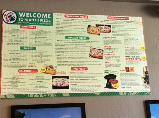 Menu photo 6 Fratelli Pizza Flagstaff, AZ