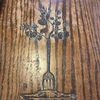 Tomato Pie Cafe - Cute table top etching. - Salad Near Me - Lititz, Pennsylvania