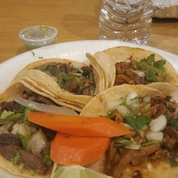Taqueria Las Torres - 4 taco combo with adobada and carne asada. - Food Trucks Near Me - Moscow, Idaho