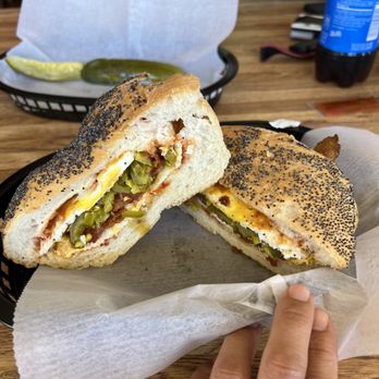 Bagel Joes - a sandwich cut in half - Bagels Near Me - Melbourne, Florida