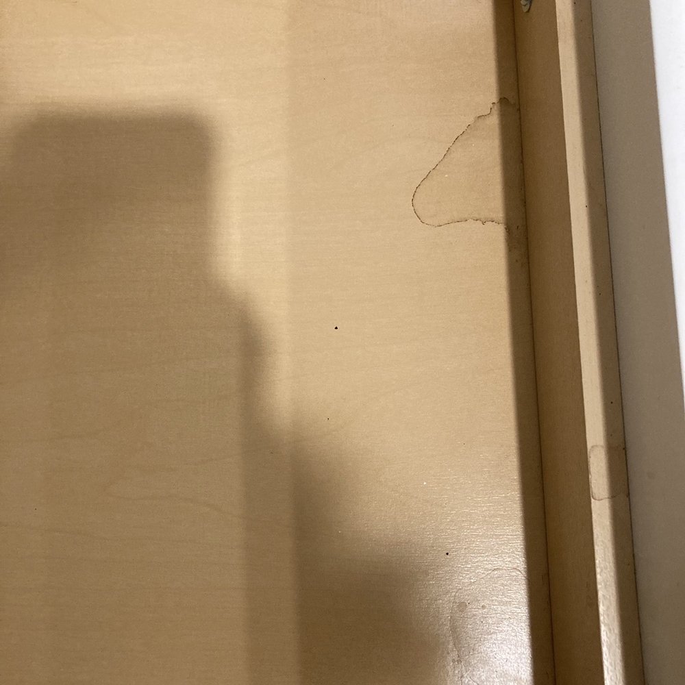Gunk inside drawer Gunk inside drawer