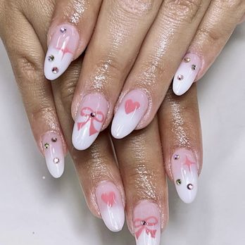 Earl's Nail Spa Salon - Gel-X Full Set with Bow Design by Amy - Waxing Near Me - Chatsworth, California