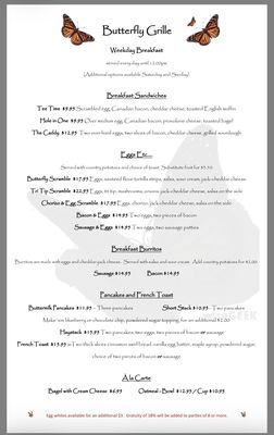 Menu photo 3 Butterfly Grille Nipomo, CA