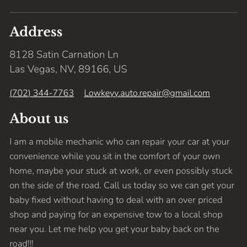Low Keyy Auto Repair - Just showing that this is the same phone number and all - Auto Repair Near Me - Las Vegas, Nevada Low Keyy Auto Repair - Just showing that this is the same phone number and all - Auto Repair Near Me - Las Vegas, Nevada