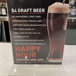 Happy hour menu
