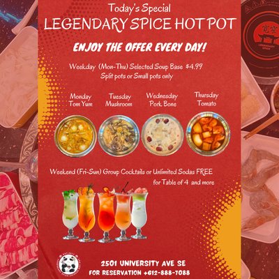 Menu photo 2 Legendary Spice Hot Pot Minneapolis, MN