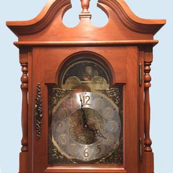 Kotis Furniture Refinishing - Emperor Clock Kit clock face and hood in solid Cherry wood