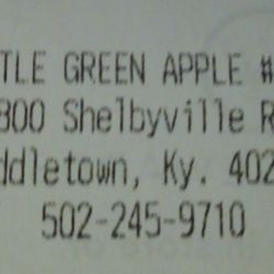 Little Green Apple - Receipt from purchase