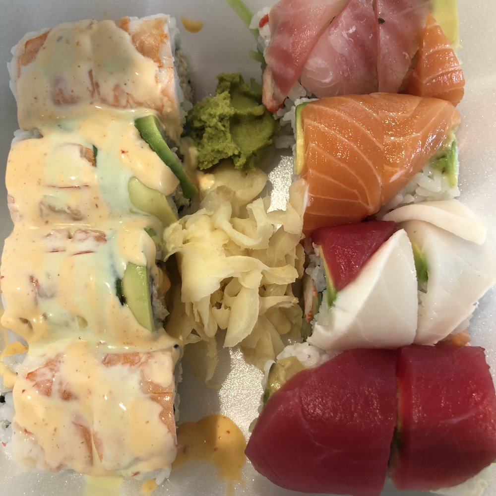 Umi Sushi - Hello! Tiger roll $7.95 (left) and rainbow roll$8.50 (right) yum! - Japanese Near Me - El Dorado Hills, California Umi Sushi - Hello! Tiger roll $7.95 (left) and rainbow roll$8.50 (right) yum! - Japanese Near Me - El Dorado Hills, California