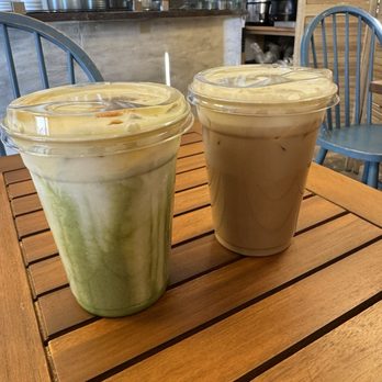 Lagu Cafe - Banana Cream Matcha Latte melon cream latte - Cafes Near Me - Irvine, California