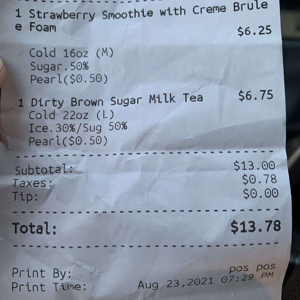 Gong Cha - 2 drinks cost - Bubble Tea Near Me - Rockville, Maryland