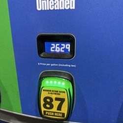 Sam’s Club Gas Station - Pump - 87 Octane is $2.62 a gallon