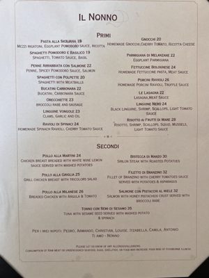 Menu photo 7 Il Nonno Astoria, NY