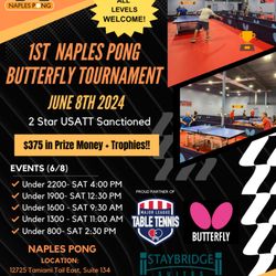 Naples Pong - 1st Sanctioned Tournament https://www.naplespong.com/tournaments