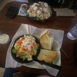 Final Four Sports Bar & Grill - BLT with a side salad...and my chef salad in the background.