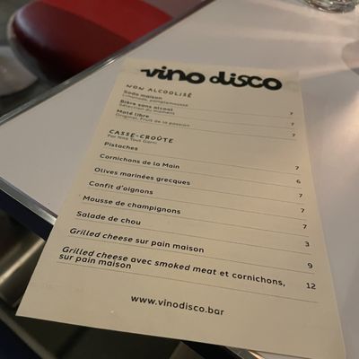Menu photo 1 Vino Disco Montreal, QC