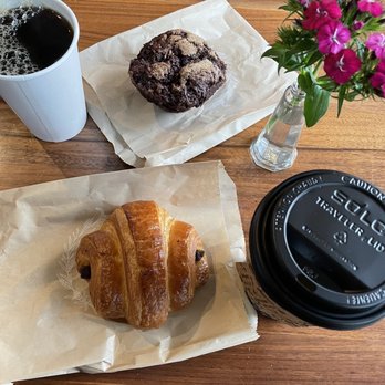 Macrina Bakery & Cafe - Chocolate croissant, vegan chocolate and berry muffin - Bakeries Near Me - Seattle, Washington