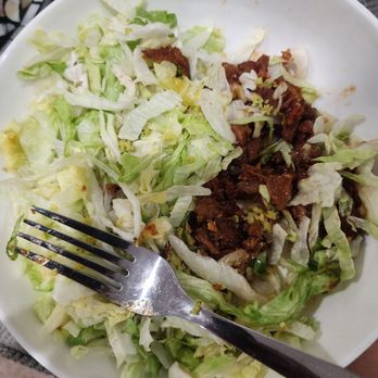 The Halal Guys - Regular bowl with rice and crumbled leftover chicken. - Halal Near Me - San Jose, California The Halal Guys - Regular bowl with rice and crumbled leftover chicken. - Halal Near Me - San Jose, California