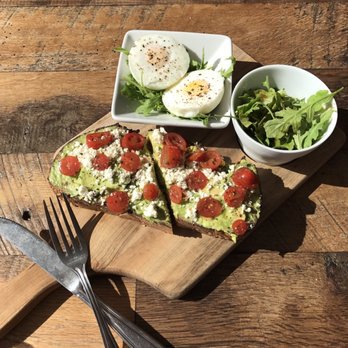 Better Buzz Coffee Encinitas - Feta avo toast comes with a side of arugula and balsamic. You can add two poached eggs for $3.00 - Coffee & Tea Near Me - Encinitas, California Better Buzz Coffee Encinitas - Feta avo toast comes with a side of arugula and balsamic. You can add two poached eggs for $3.00 - Coffee & Tea Near Me - Encinitas, California